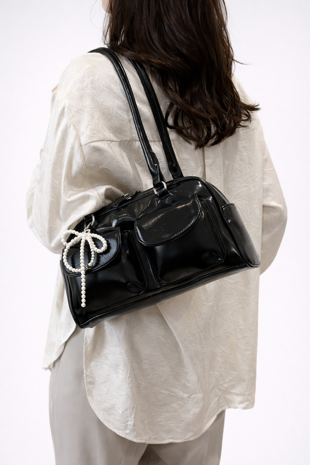 Black everyday Vegan leather bag | Noto