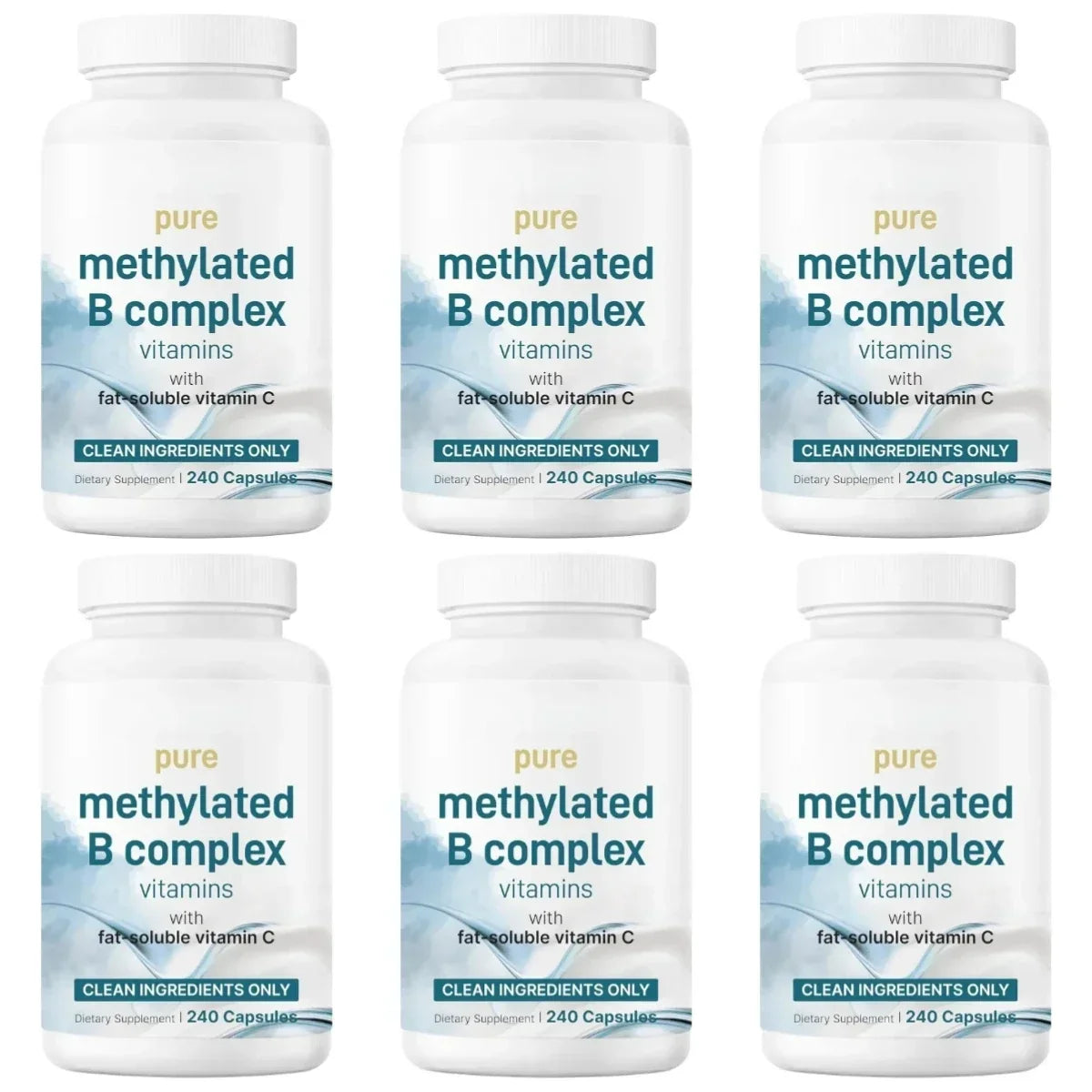 Methylated Vitamin B Complex 240 Capsules with Folate, B12, Thiamin, Inositol, Choline and Vitamin C