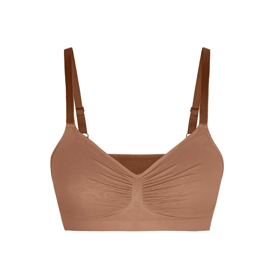 Seamless Wireless Push-Up Bra for Women – Full Coverage Bralette with Adjustable Straps