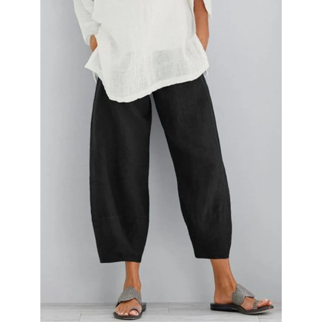 CHITHELABEL - Women's Relaxed Linen Leisure Trousers