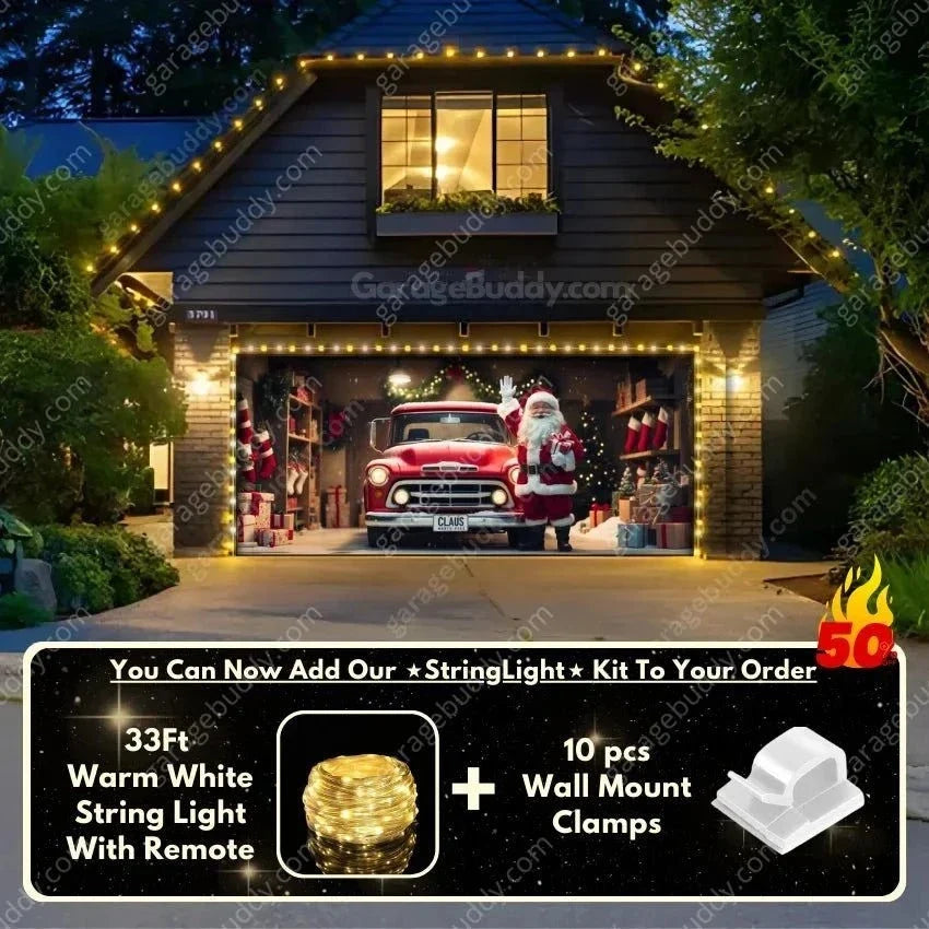 Santa's Garage | Christmas Garage Door Cover