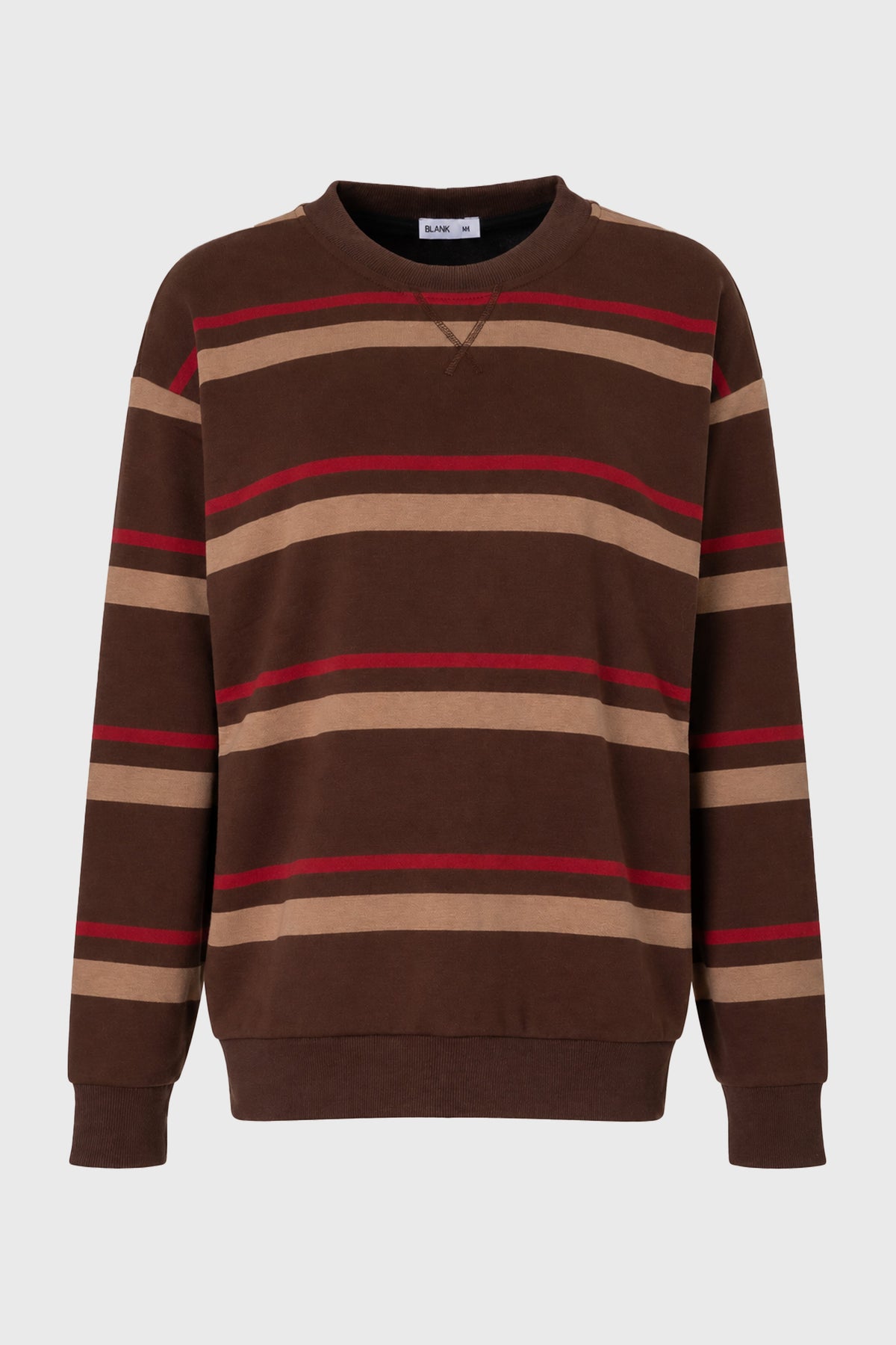 CHITHELABEL - Brown Striped Crew Neck Sweatshirt