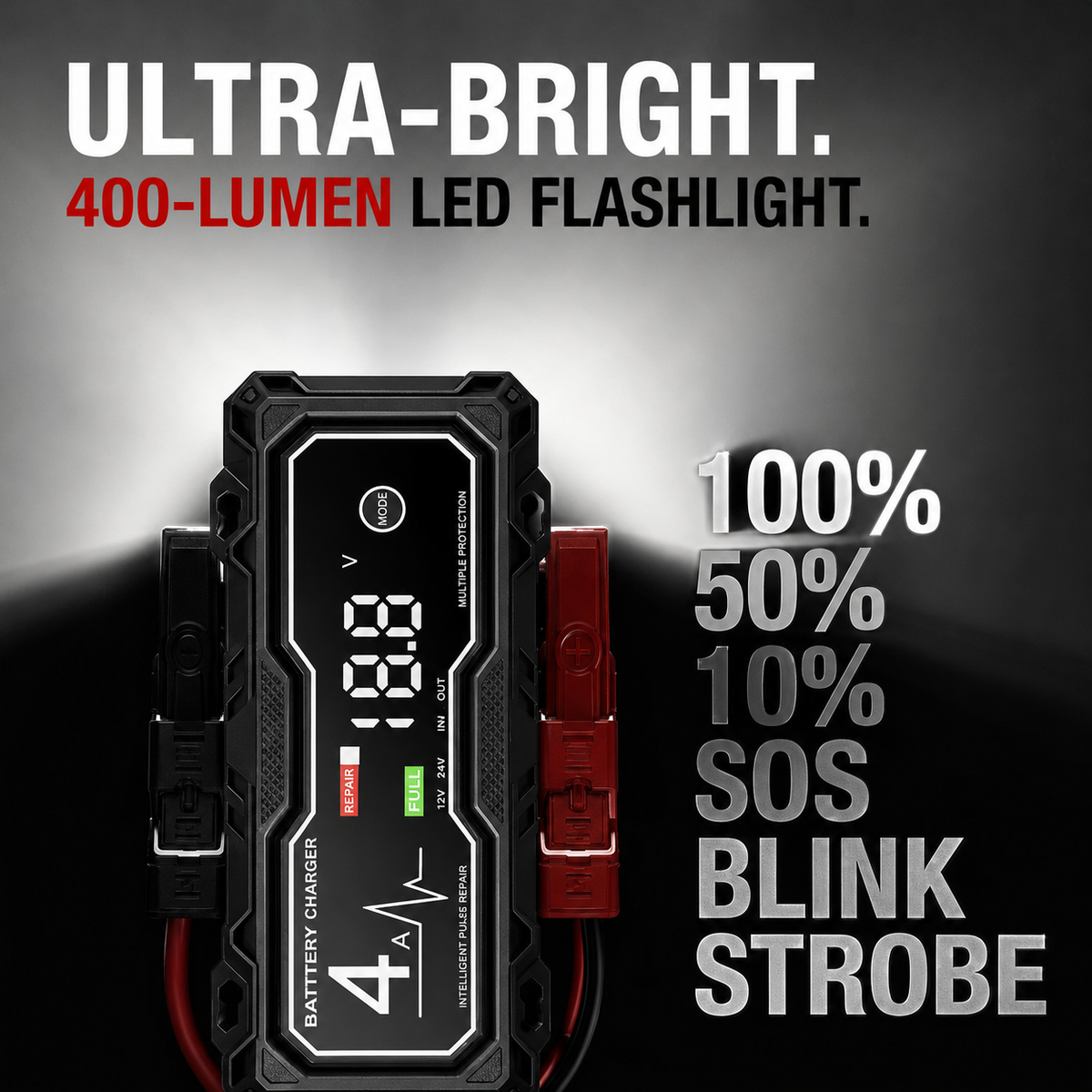 🔥⚡ Portable Car Jump Charger—Starts Up to 10.0L Gas & 8.0L Diesel Engines