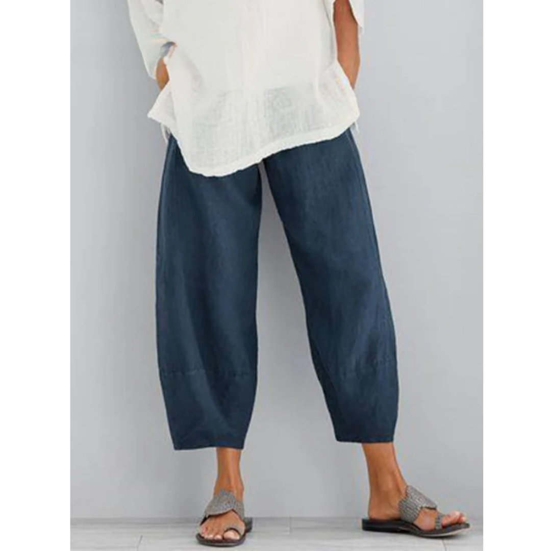 CHITHELABEL - Women's Relaxed Linen Leisure Trousers