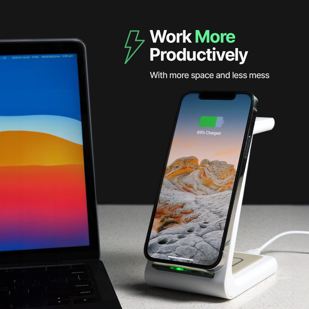 Fast Wireless Charger Dock with Multi‑Device Support