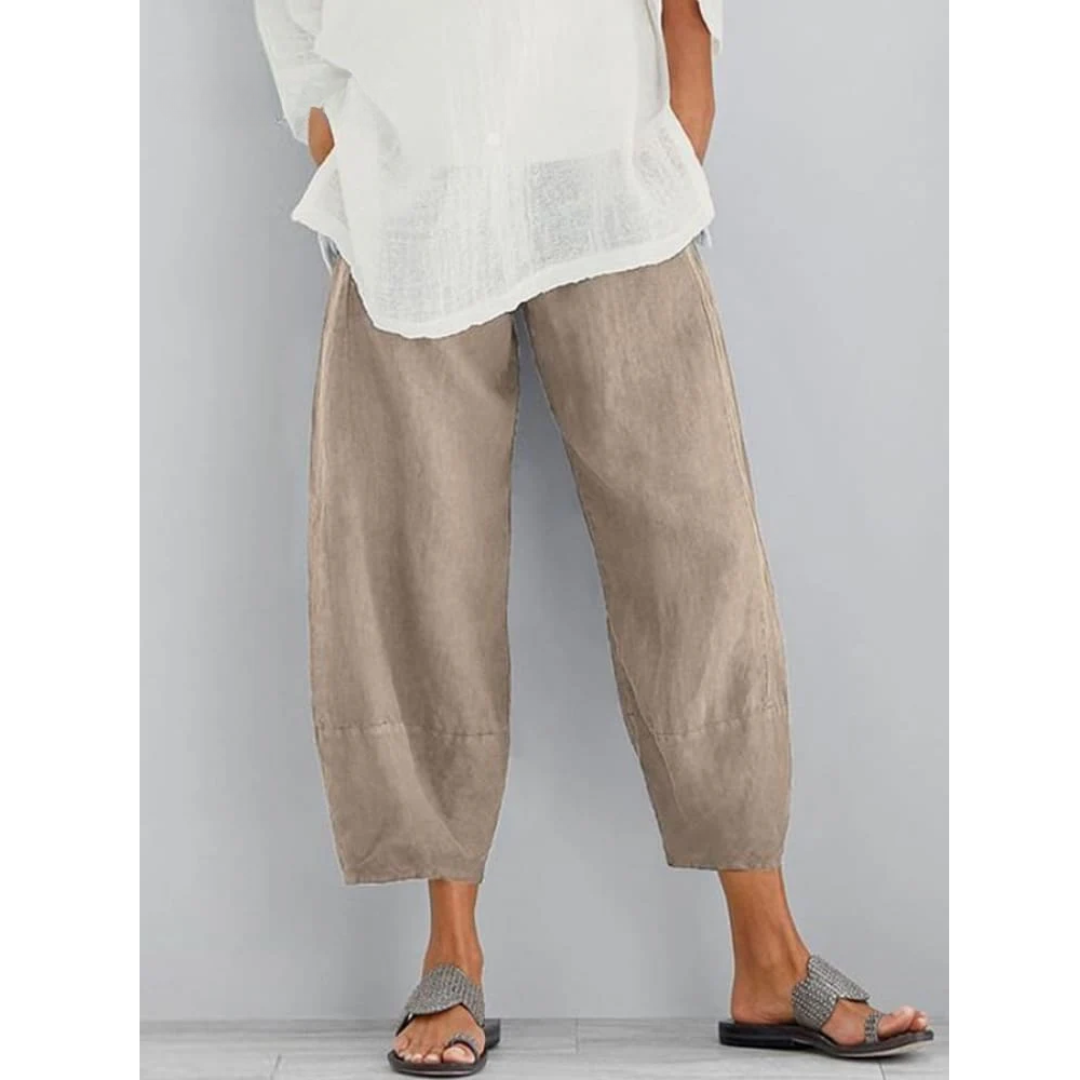 CHITHELABEL - Women's Relaxed Linen Leisure Trousers