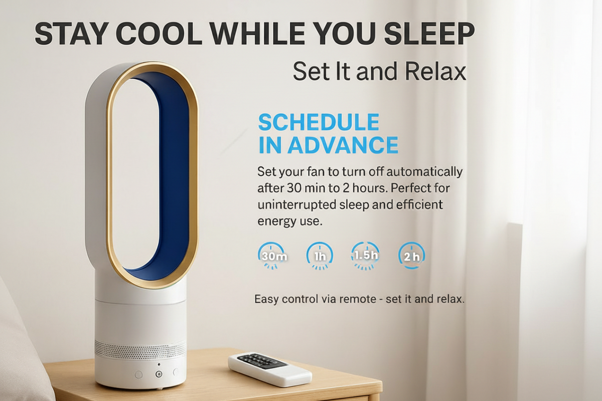 Safe & Stylish Bladeless Fan for Home Comfort