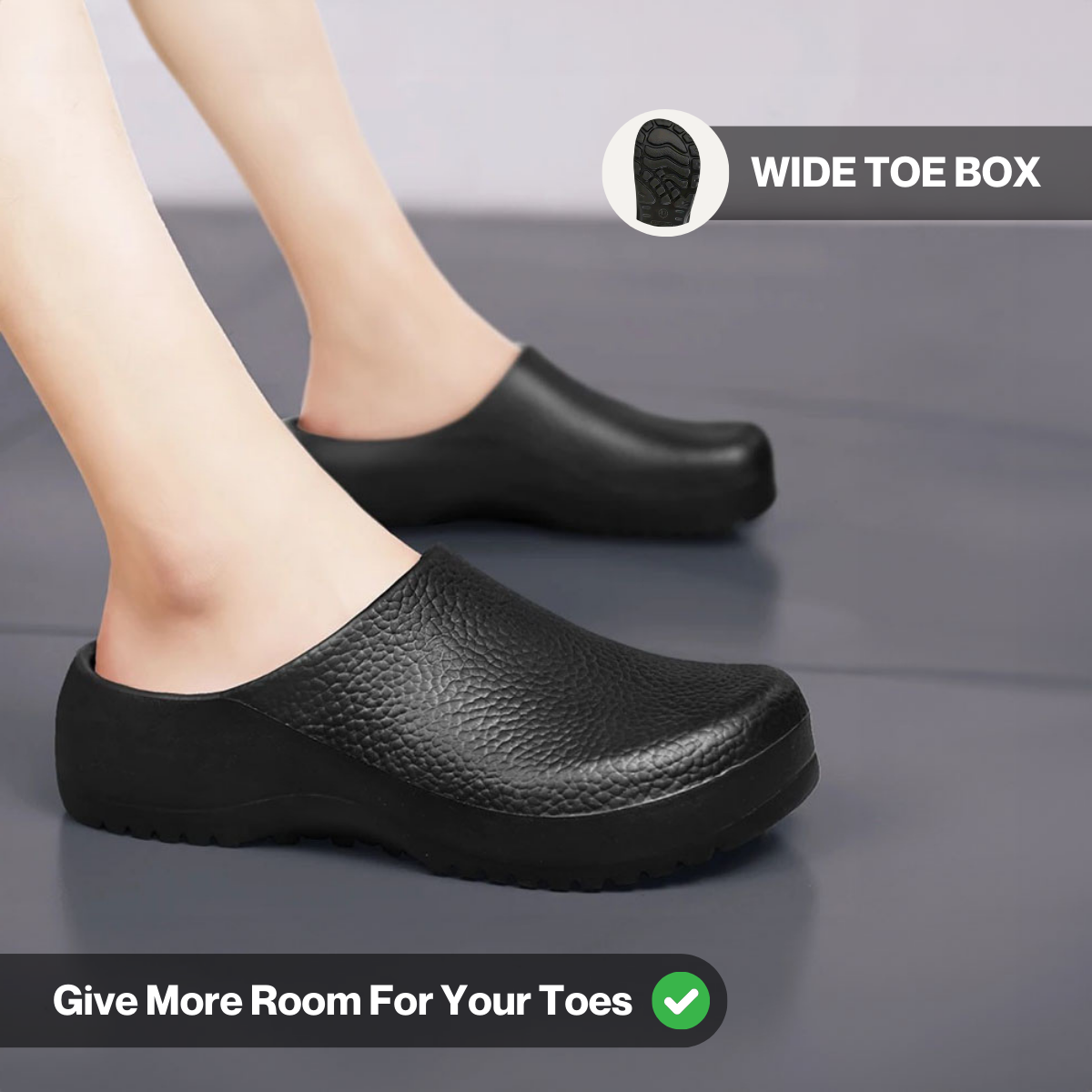 Elson Comfort Clog Mules – Non-Slip Slip-On Design