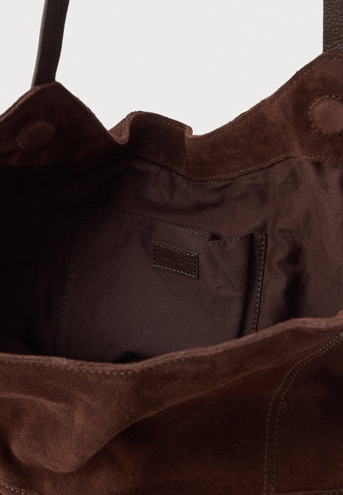 CHITHELABEL - Chocolate Brown Suede & Leather Tote Bag
