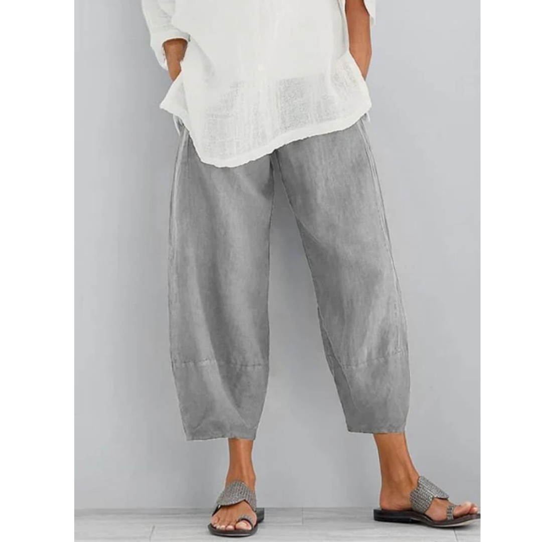 CHITHELABEL - Women's Relaxed Linen Leisure Trousers