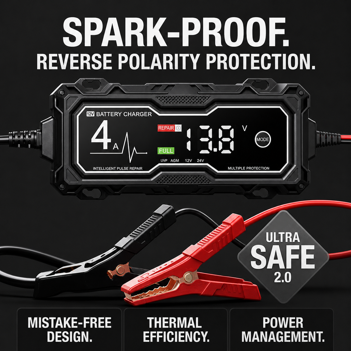 🔥⚡ Portable Car Jump Charger—Starts Up to 10.0L Gas & 8.0L Diesel Engines