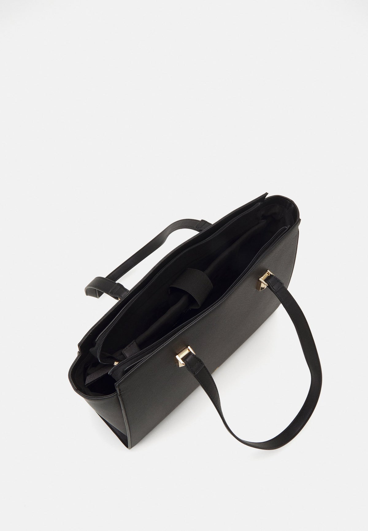 CHITHELABEL - Sleek Black Faux Leather Laptop Bag