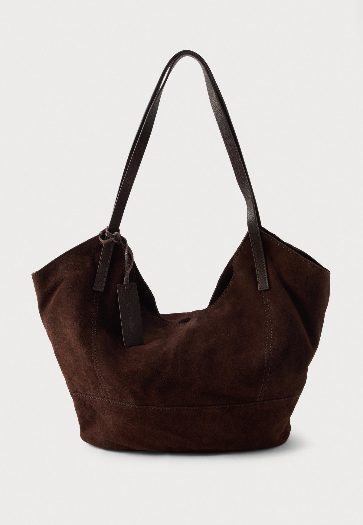 CHITHELABEL - Chocolate Brown Suede & Leather Tote Bag