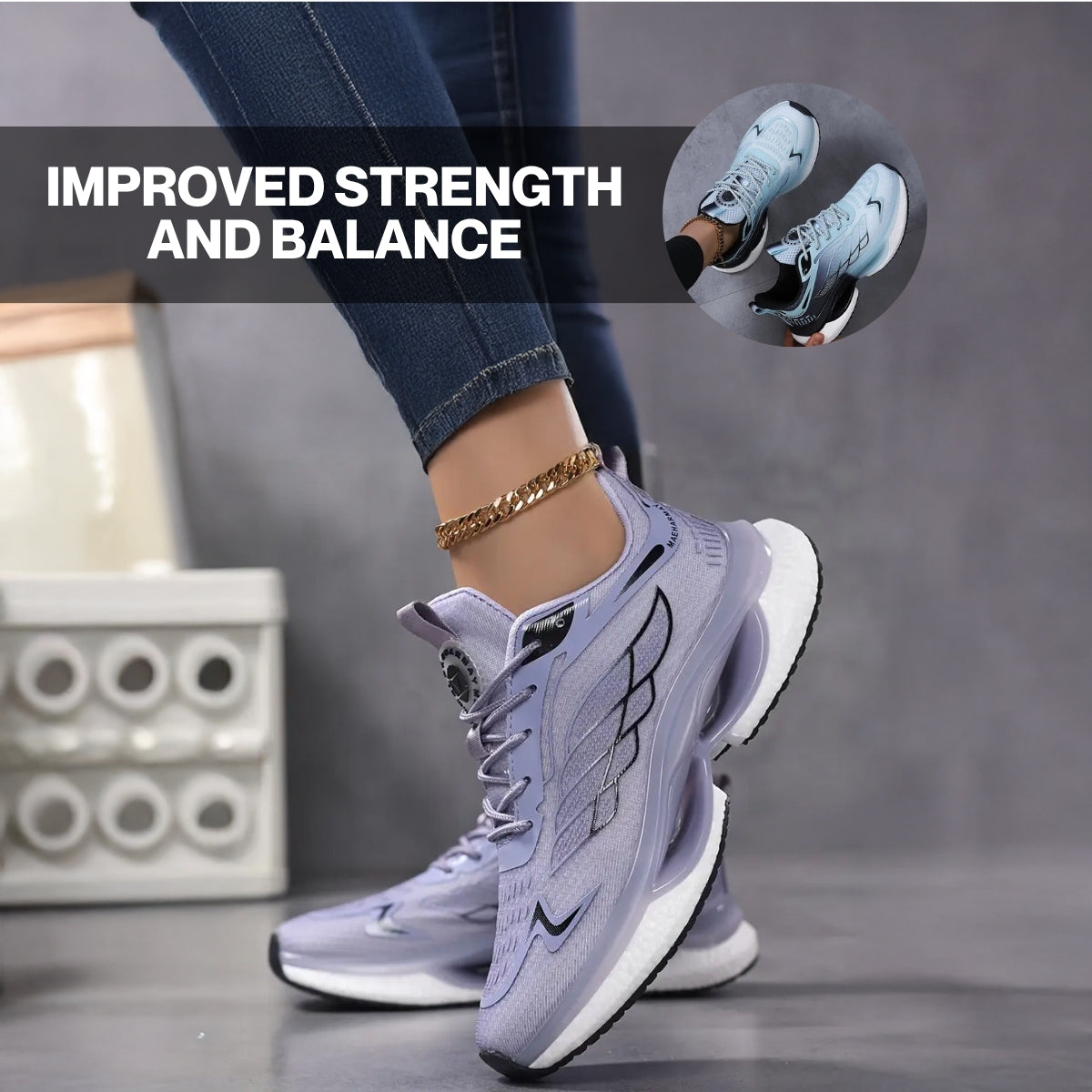 Aerion Hands-Free Supportive Walking Shoes – Breathable Comfort Fit