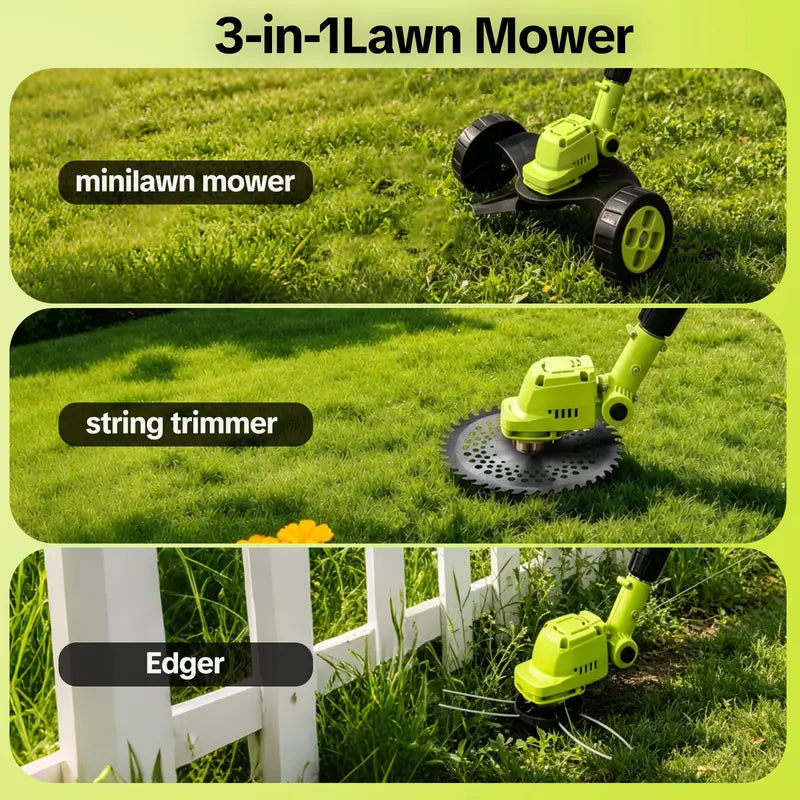 🔥 Cut, Edge & Trim with Ease! 🌿 21V 3-in-1 Cordless Trimmer + 2 Batteries | Save 55% Today
