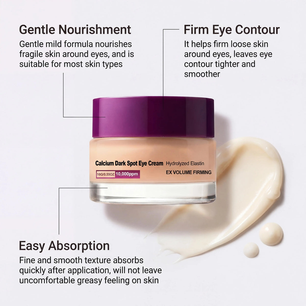Hydrating Eye Cream with Tallow Extract 15g – Nourishing Under-Eye Cream