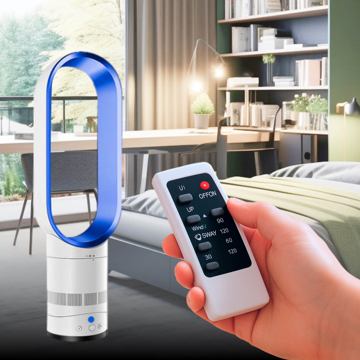 Safe & Stylish Bladeless Fan for Home Comfort
