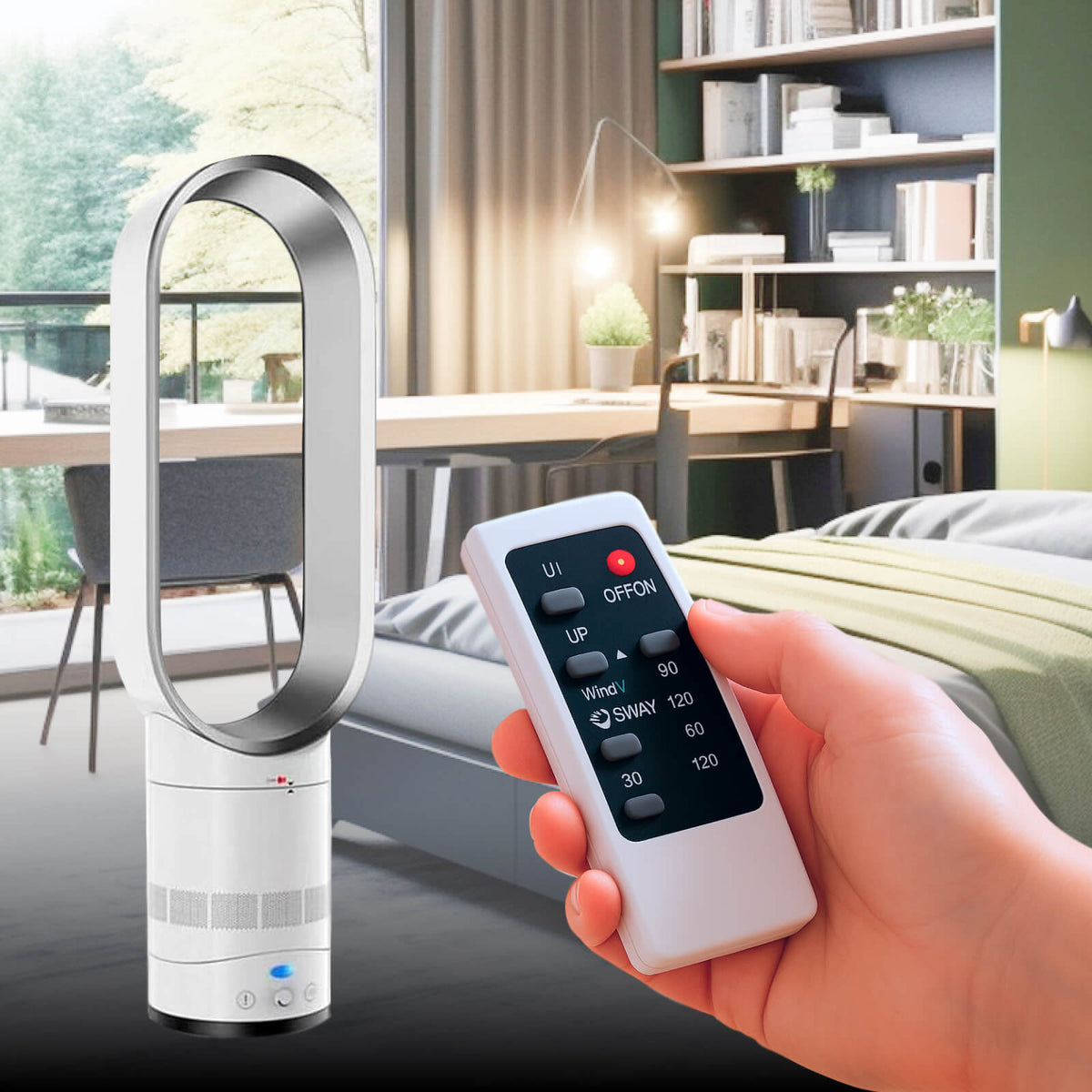Safe & Stylish Bladeless Fan for Home Comfort