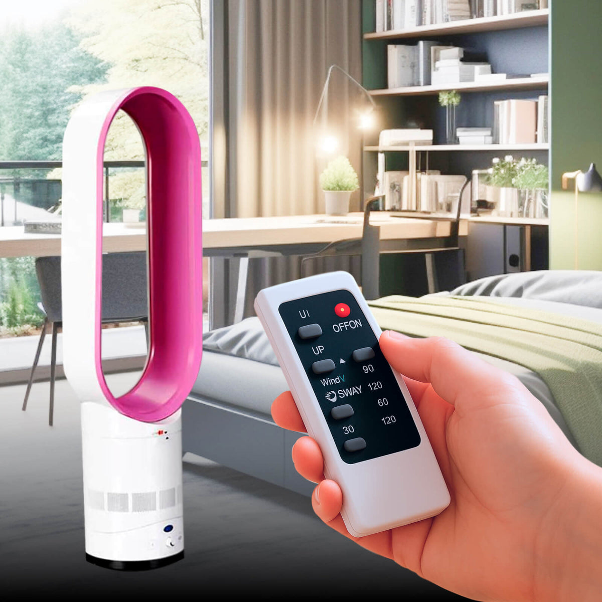 Safe & Stylish Bladeless Fan for Home Comfort