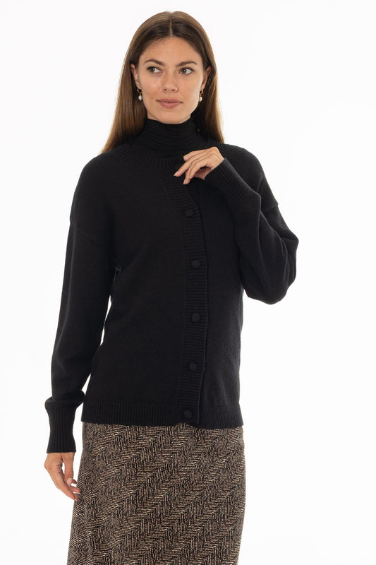 CHITHELABEL - Black Chunky Knit Cardigan
