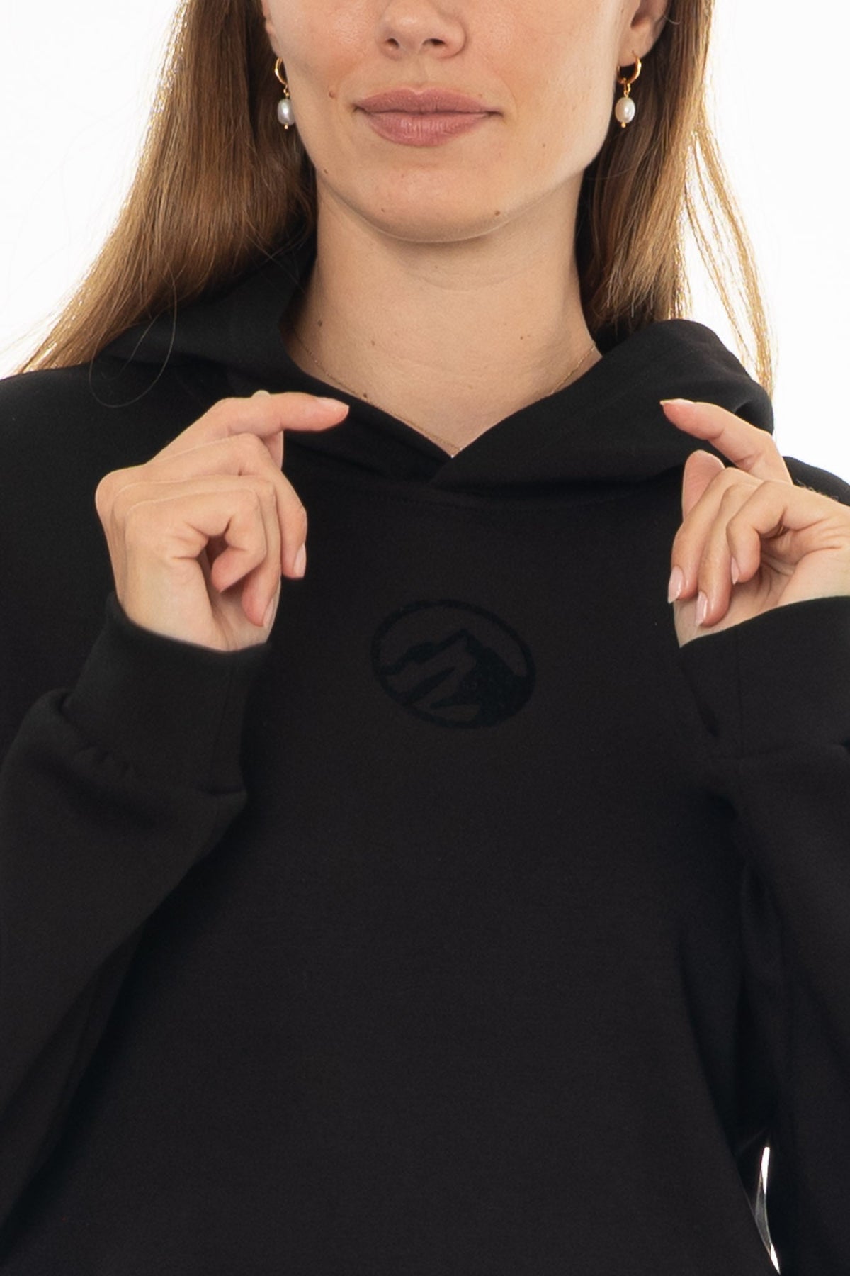 CHITHELABEL - Graphic Scuba Hoodie in Black