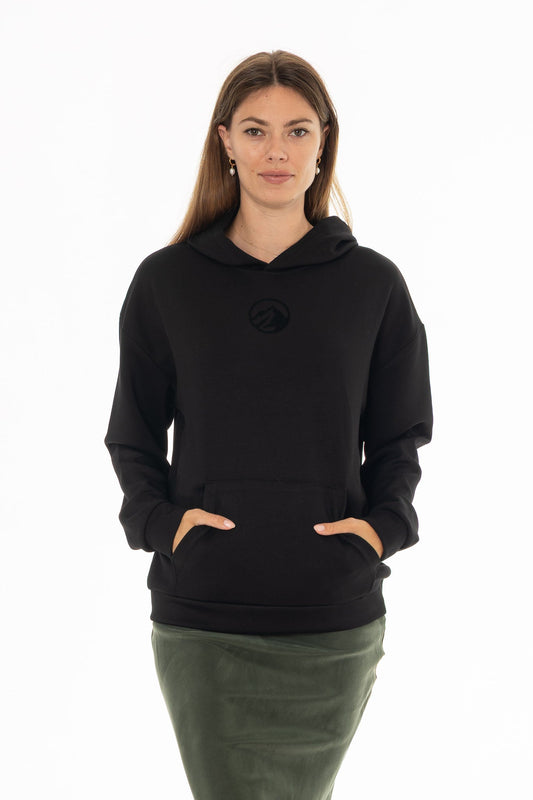 CHITHELABEL - Graphic Scuba Hoodie in Black