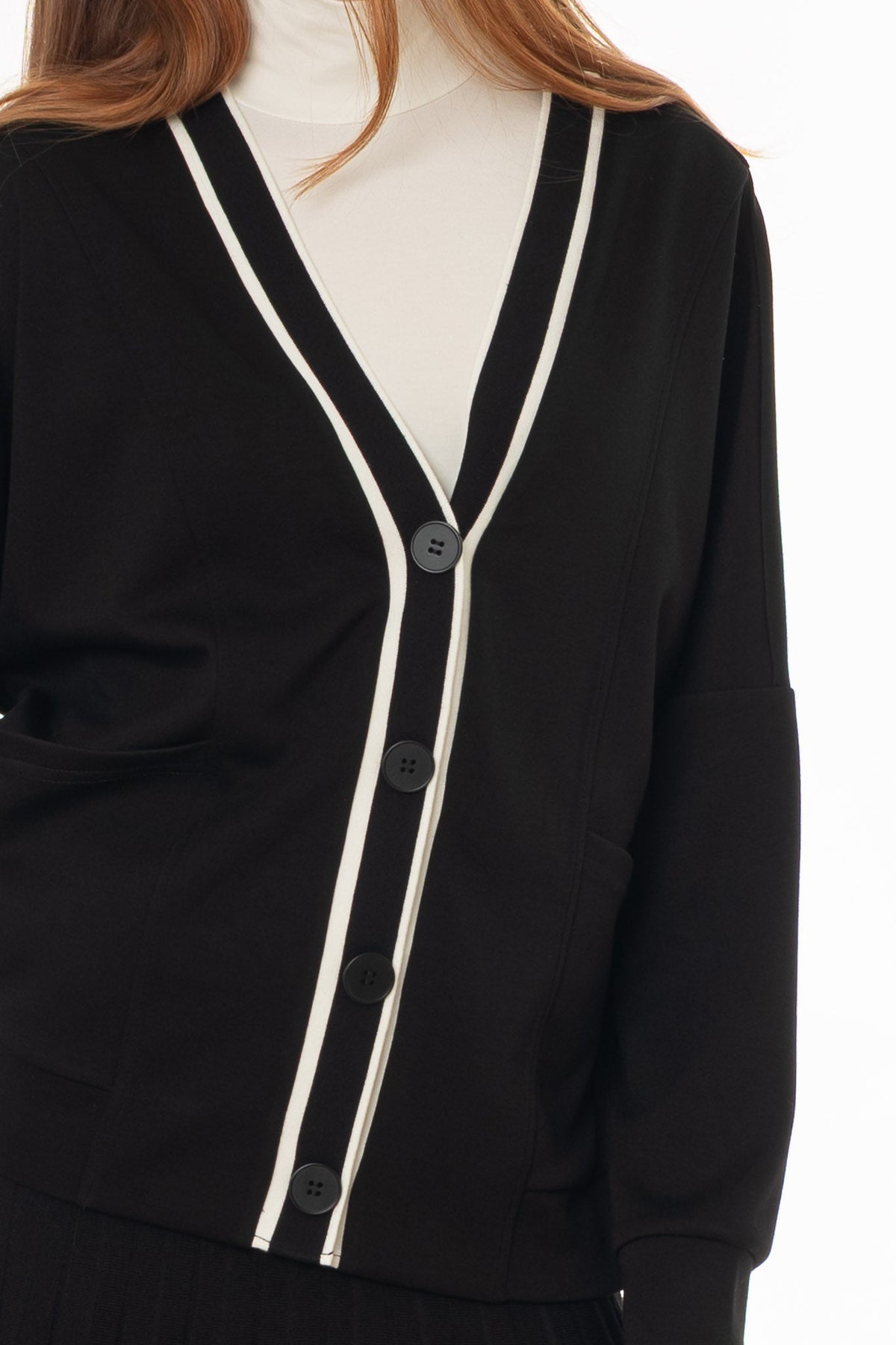 CHITHELABEL - Black Varsity Cardigan