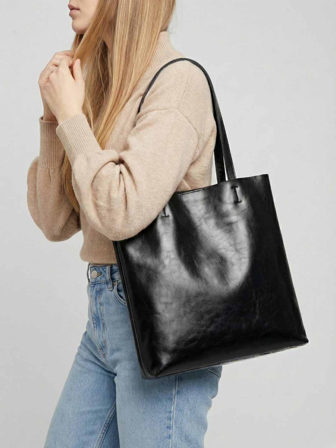 Black everyday tote bag | Cremona