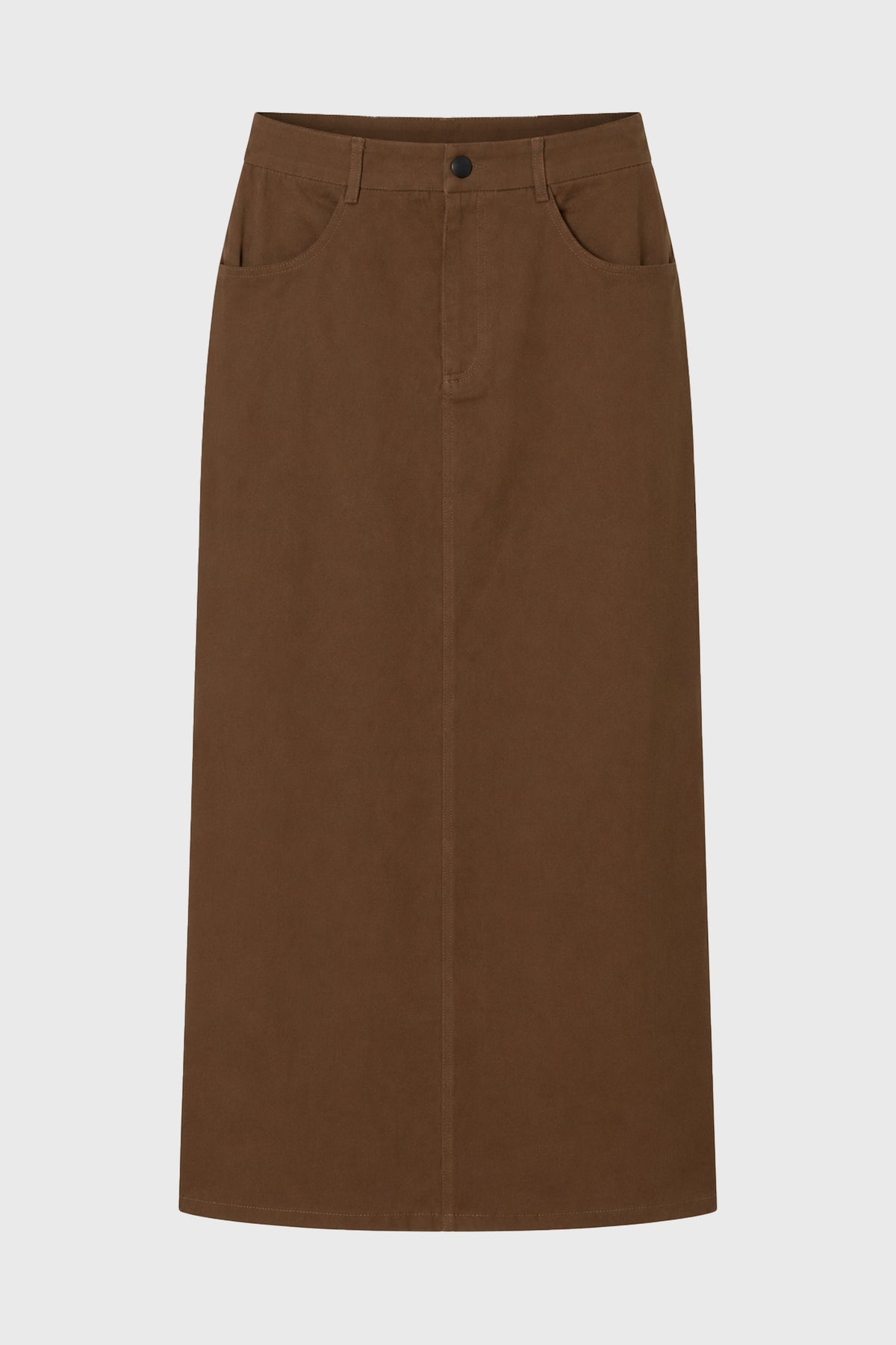 CHITHELABEL - Brown Straight Denim Maxi Skirt