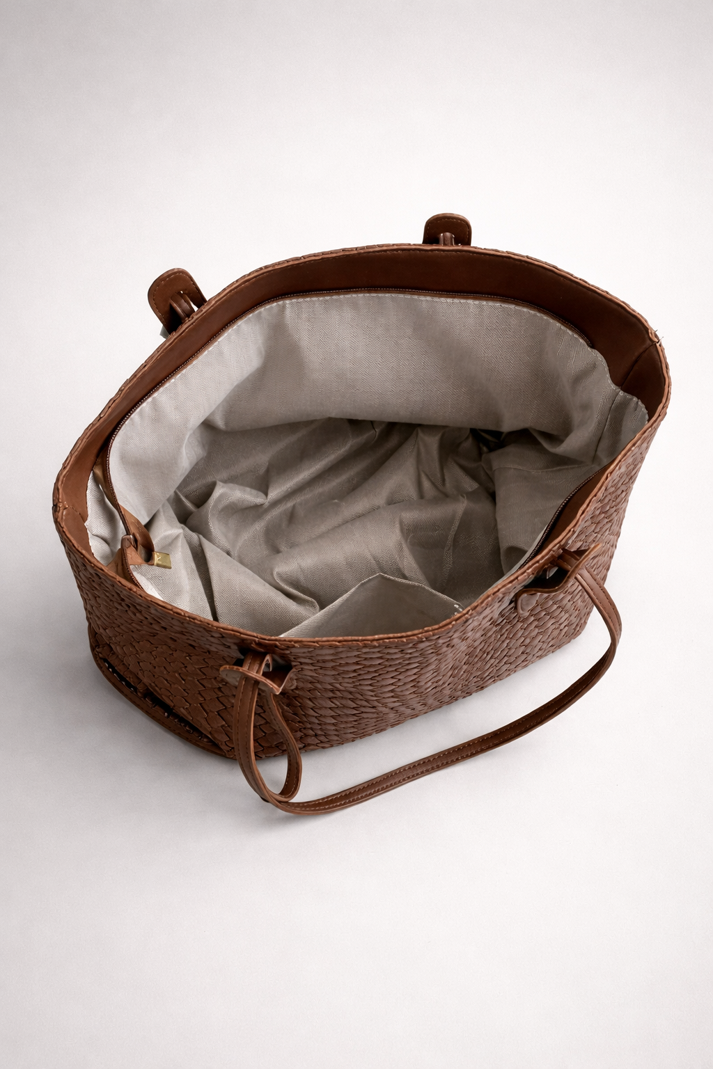 Brown vegan leather work bag | The GENOVA