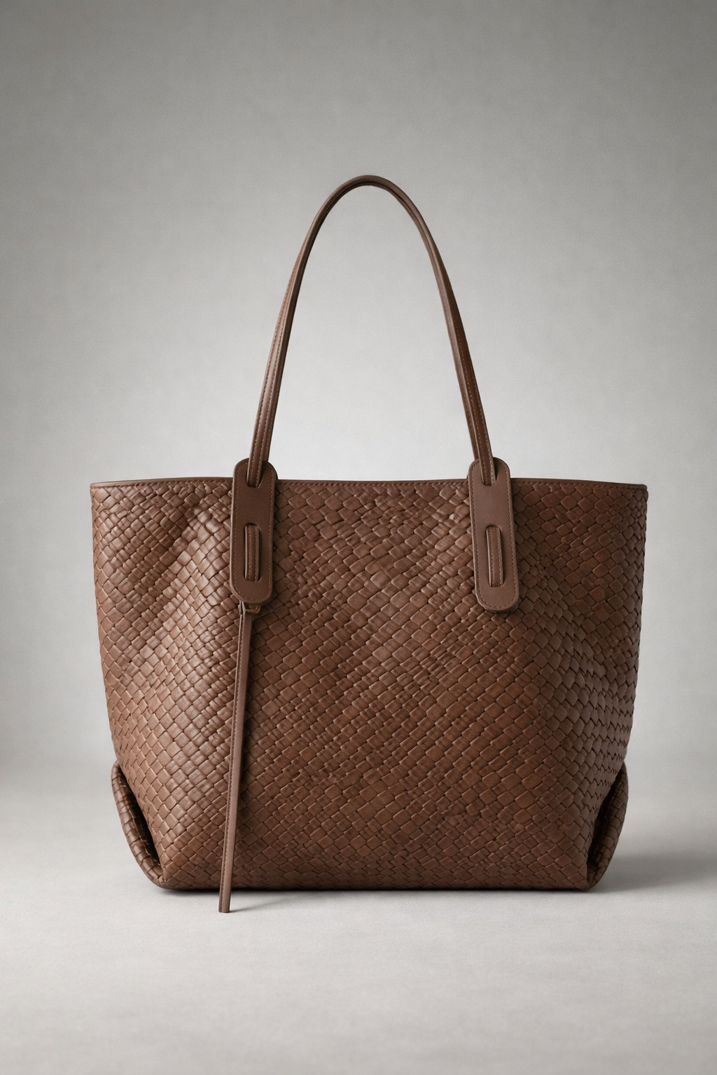 Brown vegan leather work bag | The GENOVA