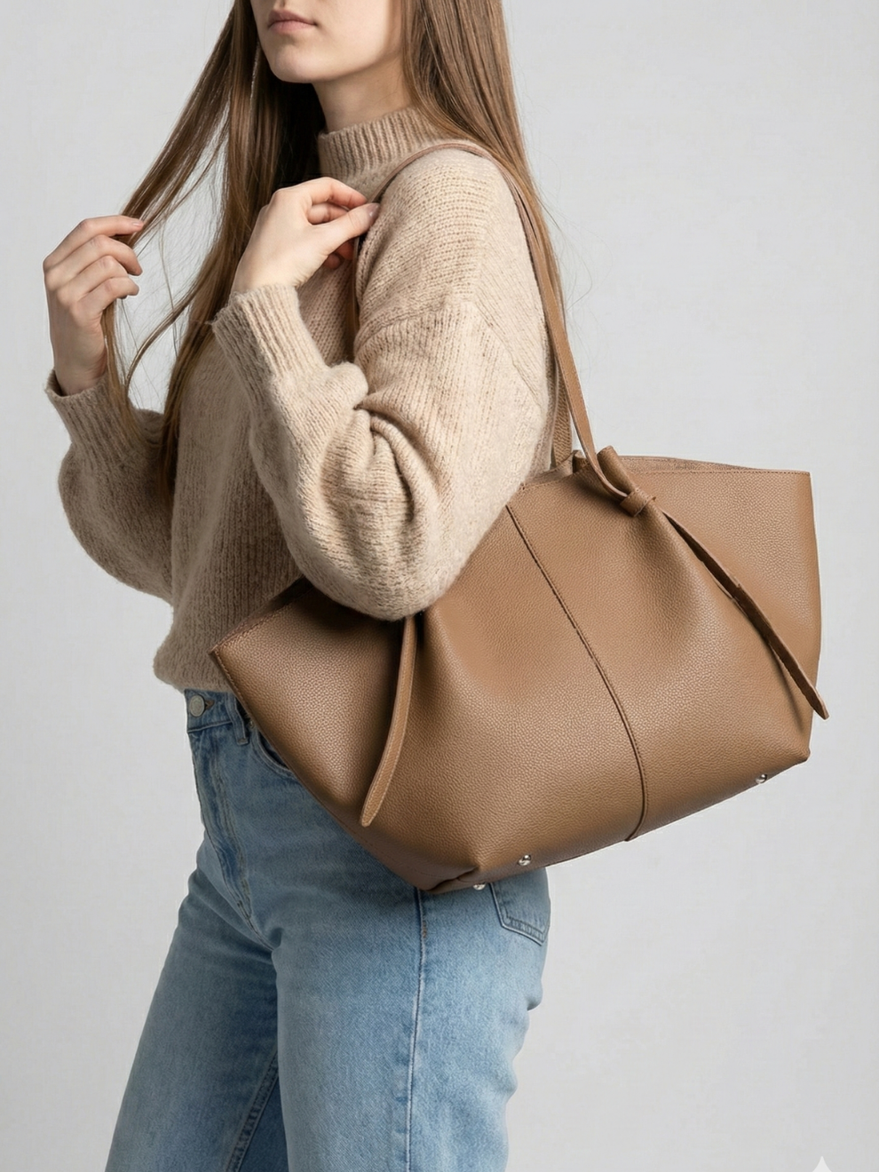 Brown tote bag for work | The Bologna