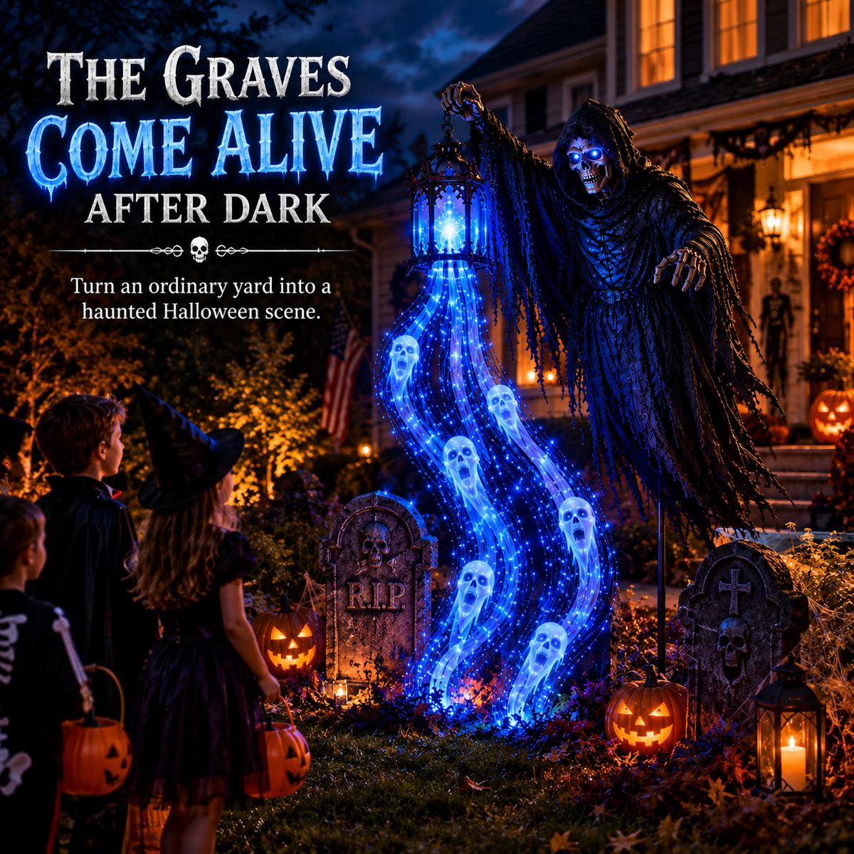 🎁 Today Only: 54% OFF 🎁Animated Halloween Soul Harvester Garden Light Collection💀