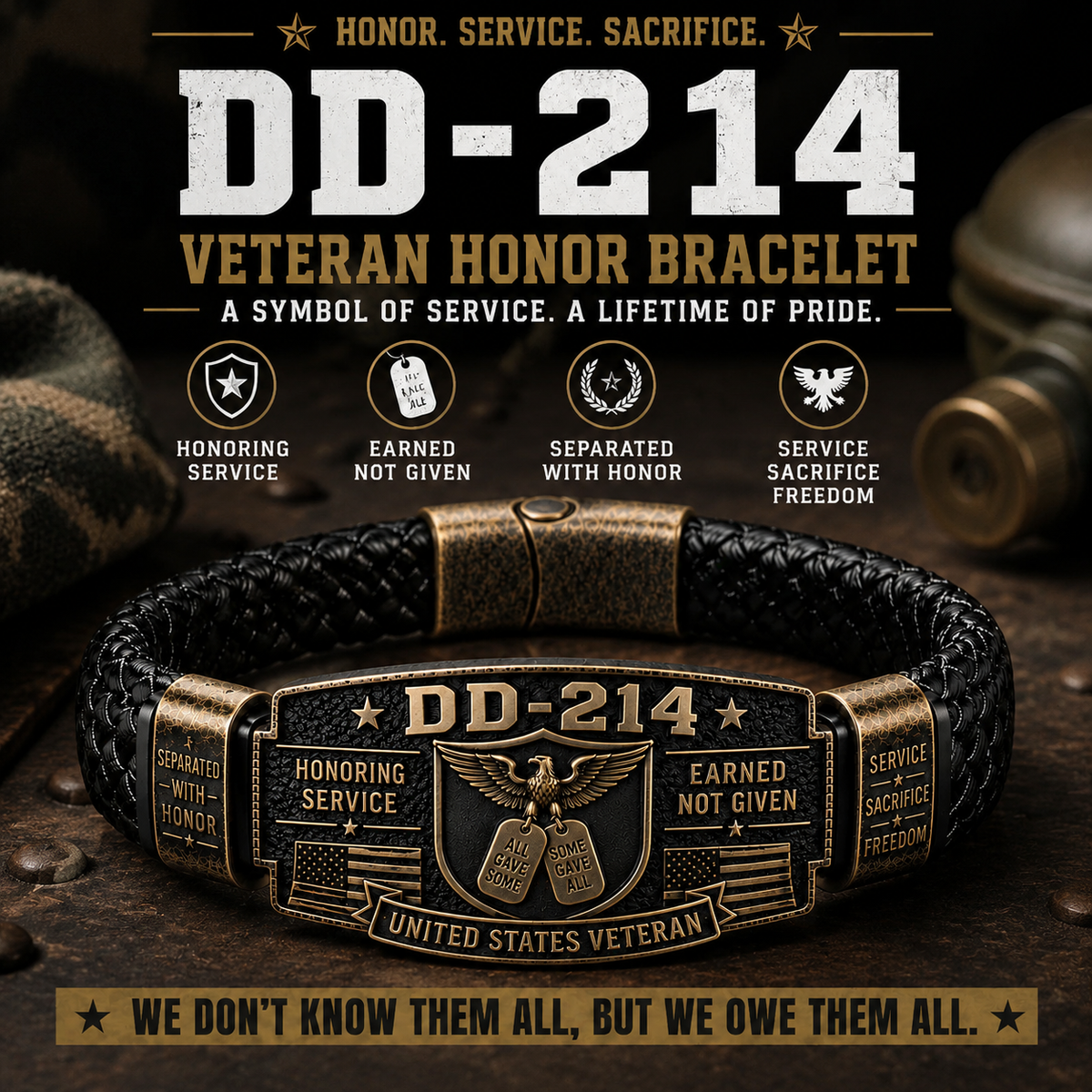 CHITHELABEL - DD-214 Veteran Honour Bracelet
