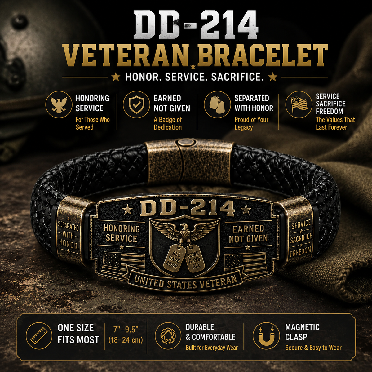 CHITHELABEL - DD-214 Veteran Honour Bracelet