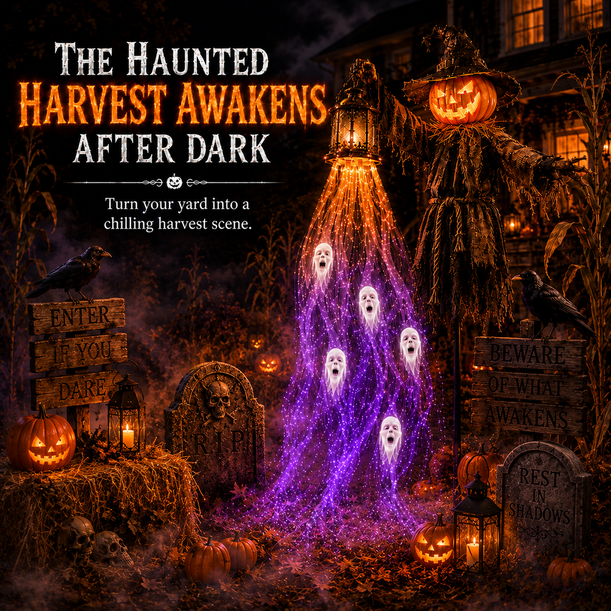 🎃 Soul Harvester Animated Garden Light | Spooky Halloween Yard Decor