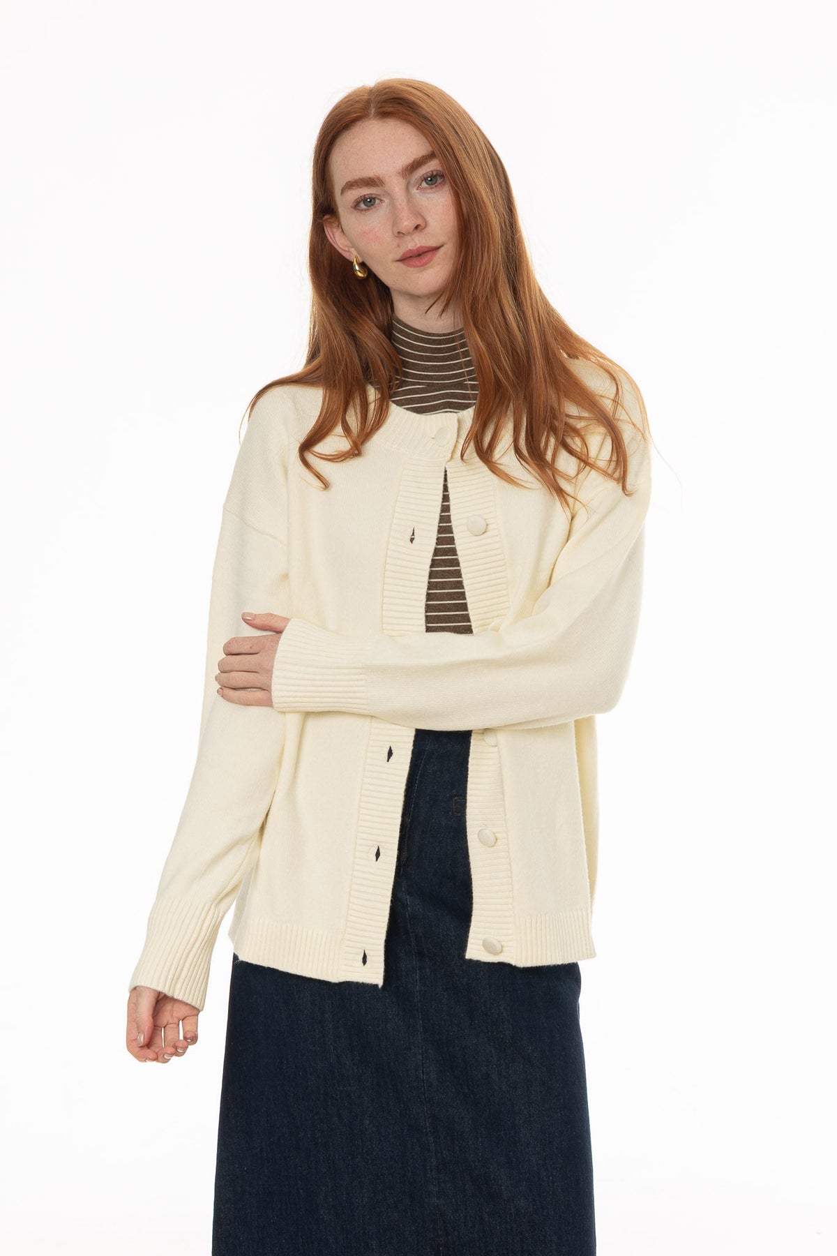 CHITHELABEL - Cream Chunky Knit Cardigan