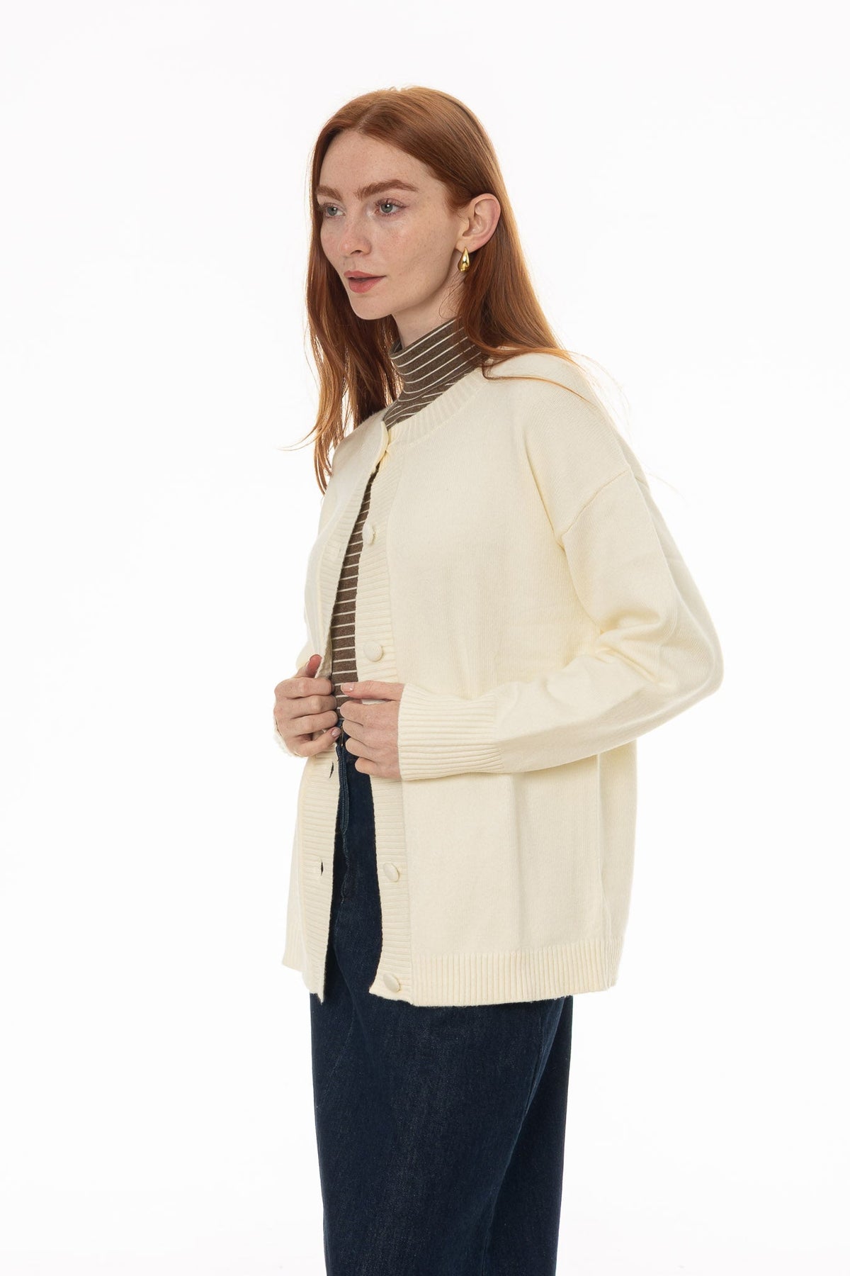 CHITHELABEL - Cream Chunky Knit Cardigan