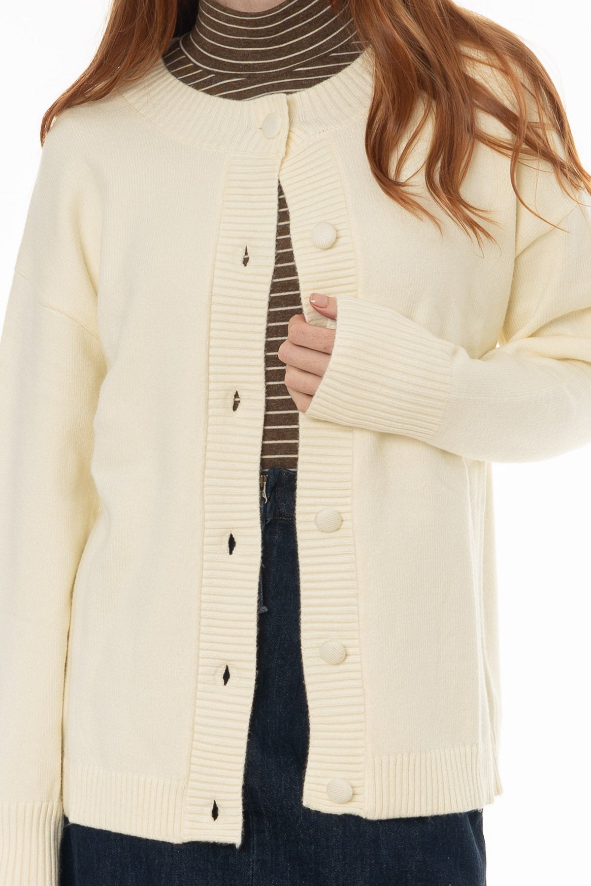 CHITHELABEL - Cream Chunky Knit Cardigan
