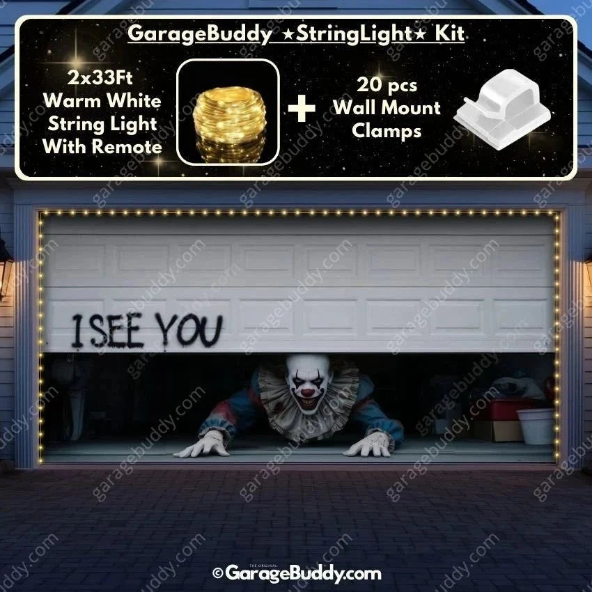 Peeking Clown (Limited Edition) | Halloween Garage Door Cover