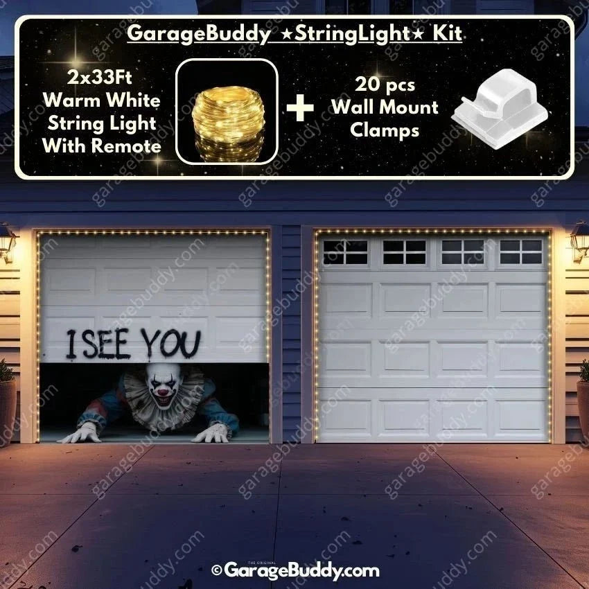 Peeking Clown (Limited Edition) | Halloween Garage Door Cover