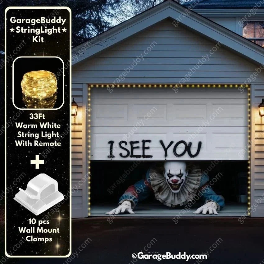 Peeking Clown (Limited Edition) | Halloween Garage Door Cover