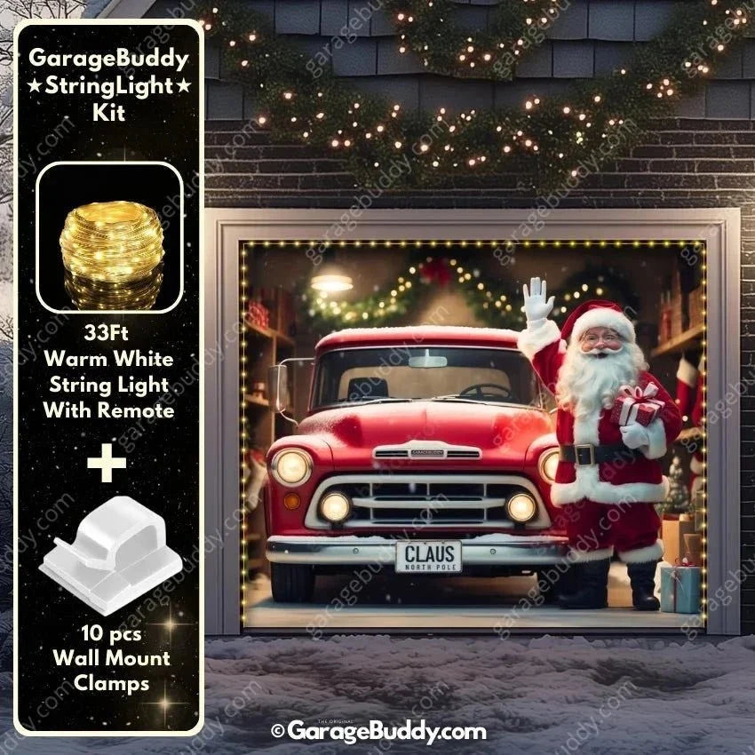 Santa's Garage | Christmas Garage Door Cover