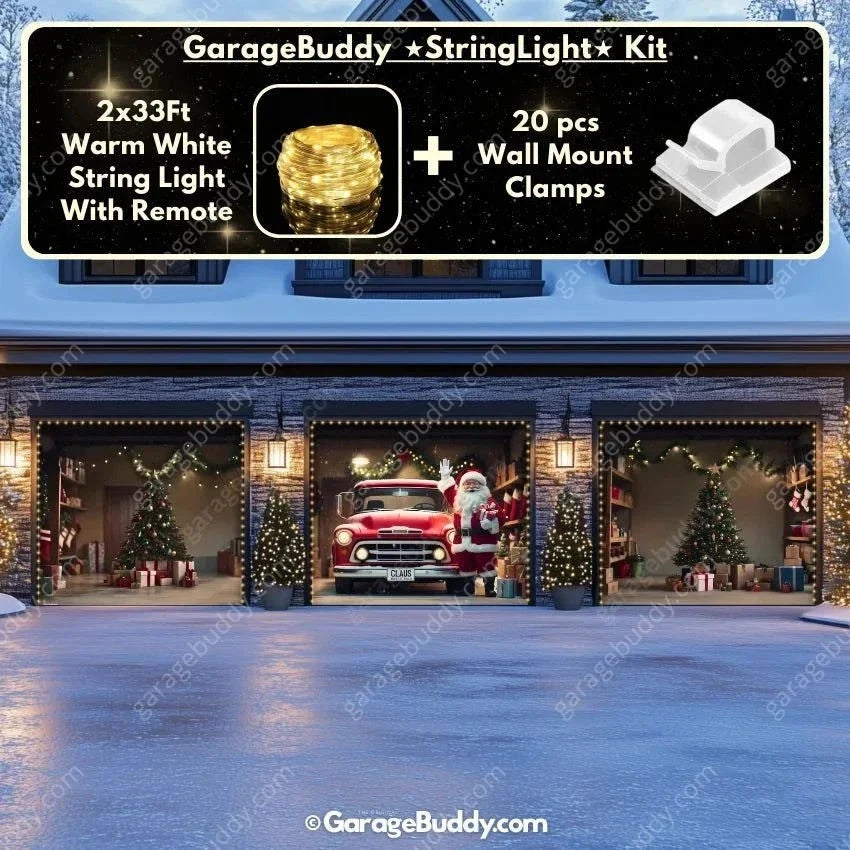 Santa's Garage | Christmas Garage Door Cover