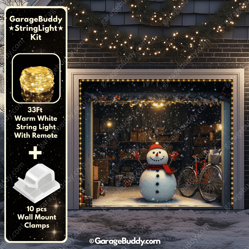 Snowy The Snowman | Christmas Garage Door Cover