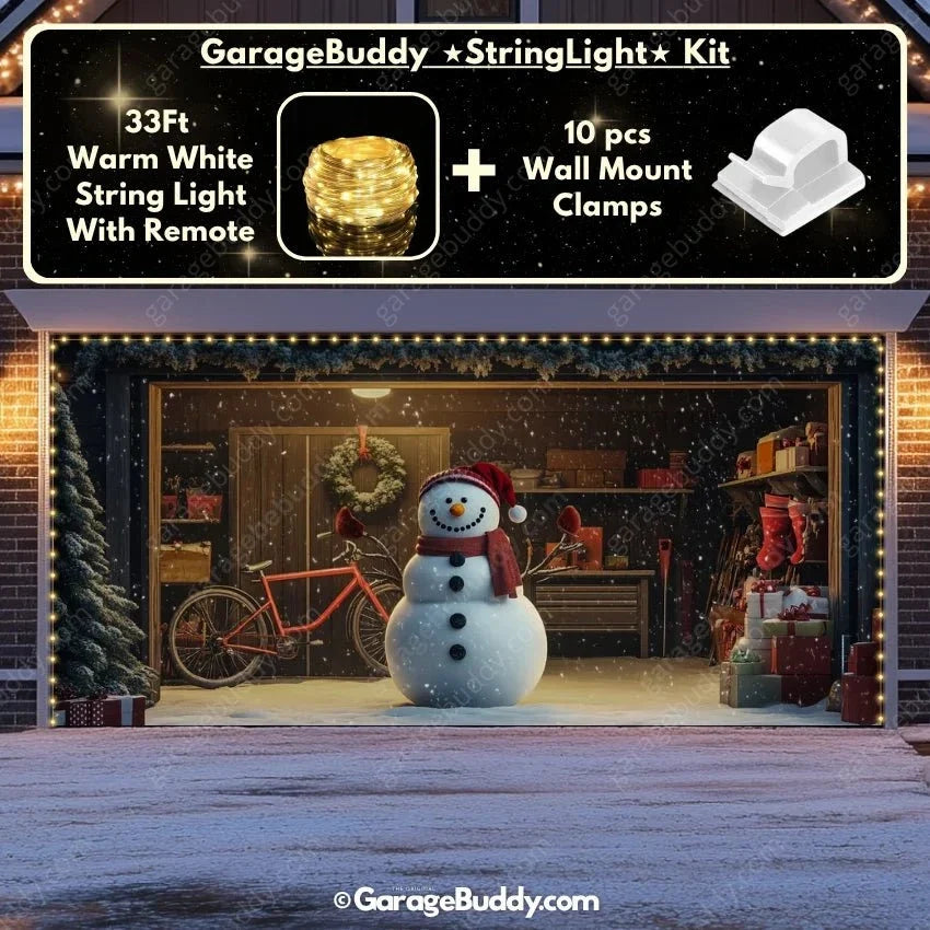 Snowy The Snowman | Christmas Garage Door Cover