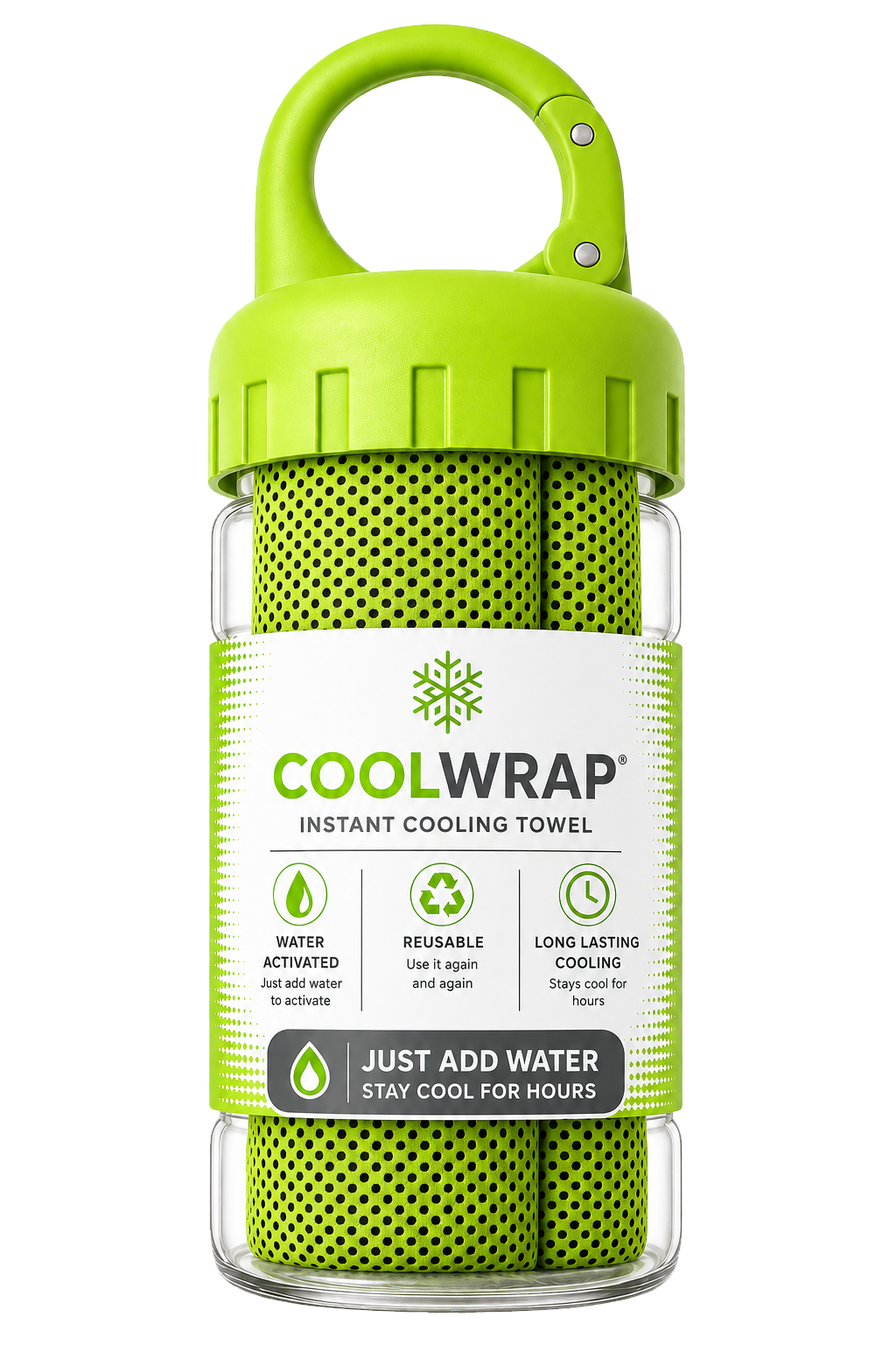 CoolWrap Instant Cooling Towel Grey