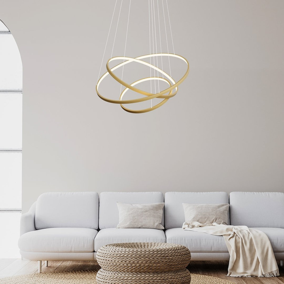 LED Modern Ring Ceiling Light Dimmable