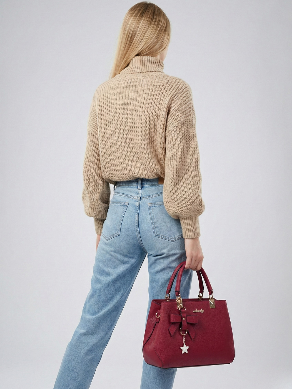 Ladies large vegan leather work bag | BELLUNO