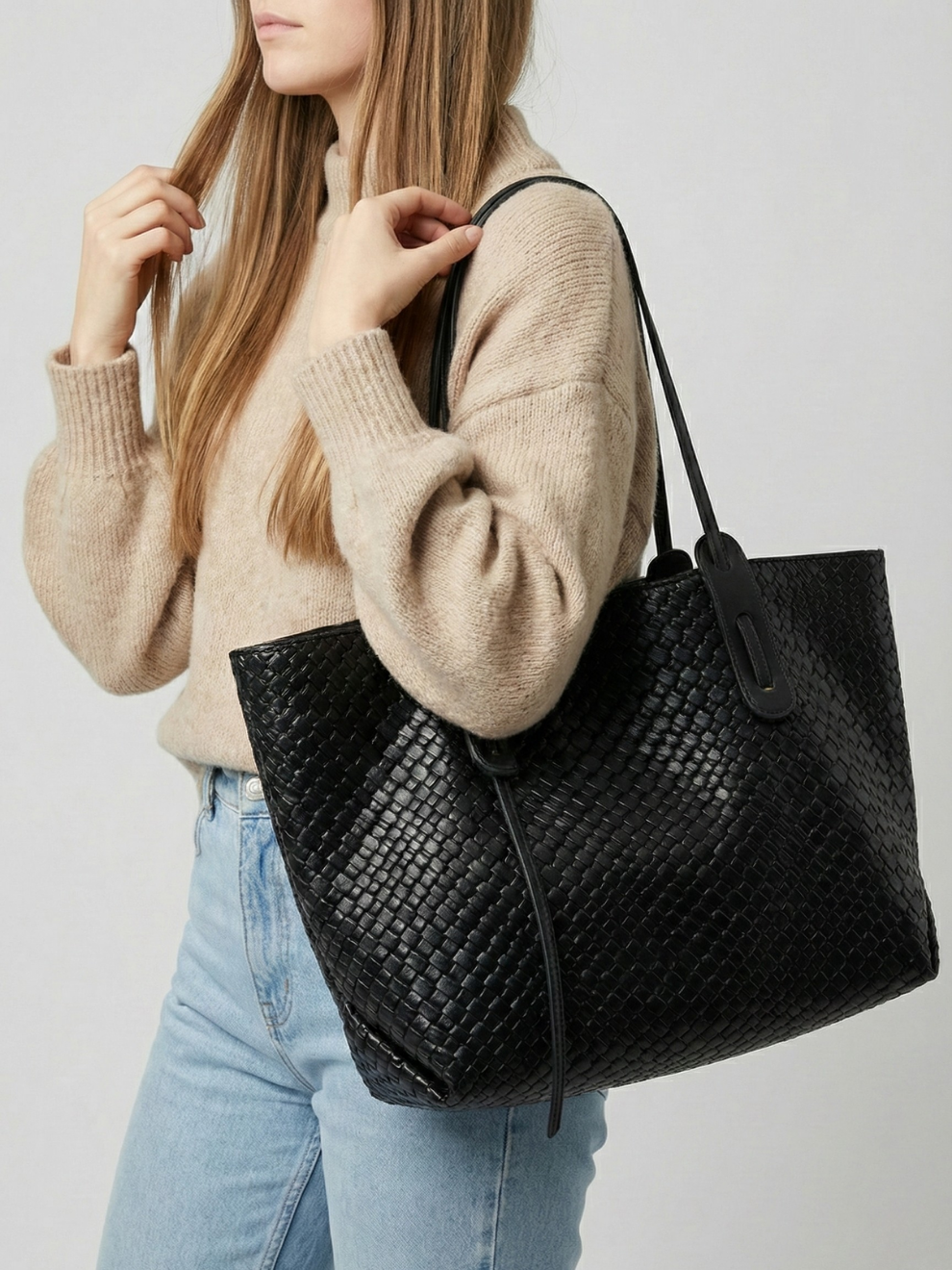 Large Vegan leather bag for work | The GENOVA